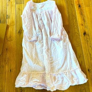 Petal pink flannel nightgown by Eileen West